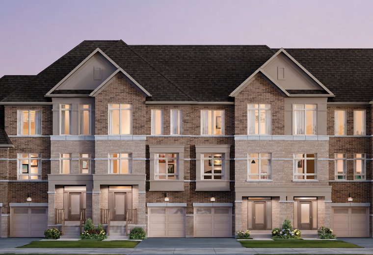 Artist concept of Vellore Trails Designer street townhomes