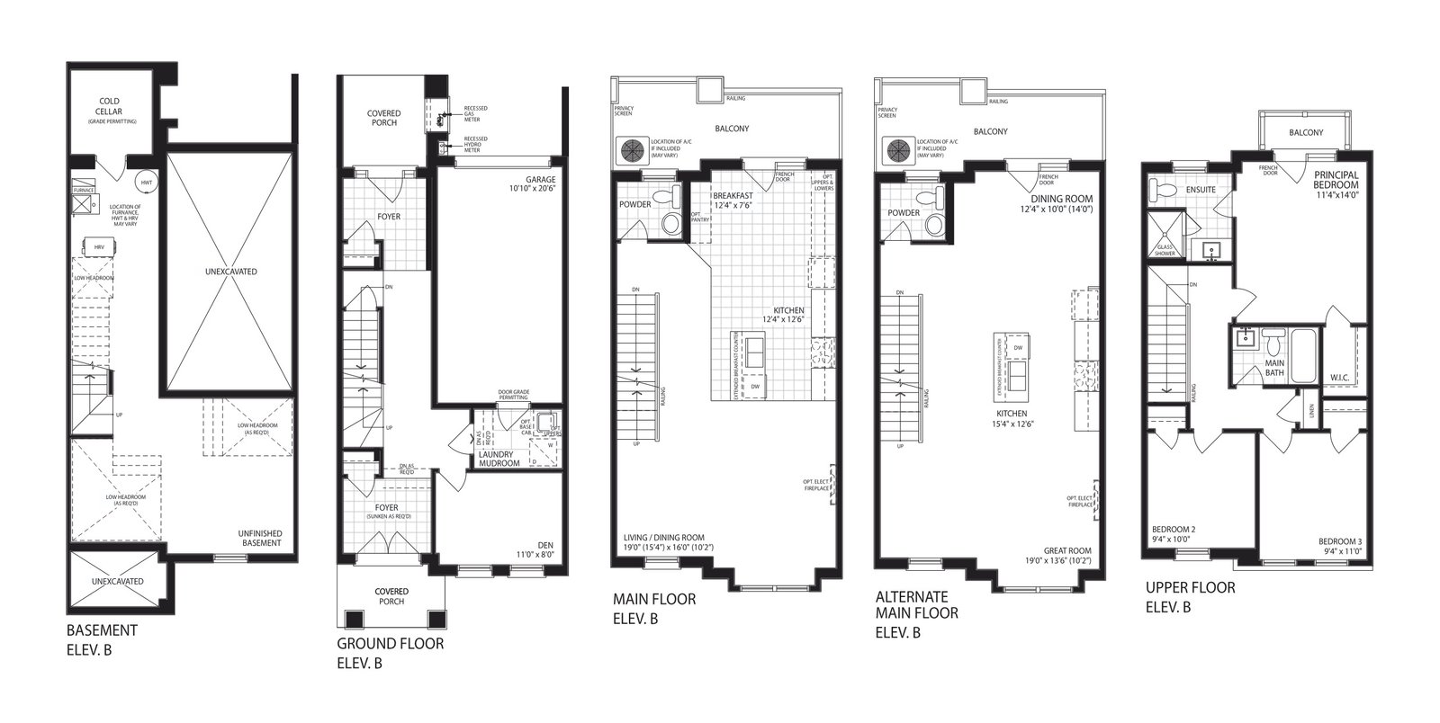 The Starling Urban townhome floor plan preview